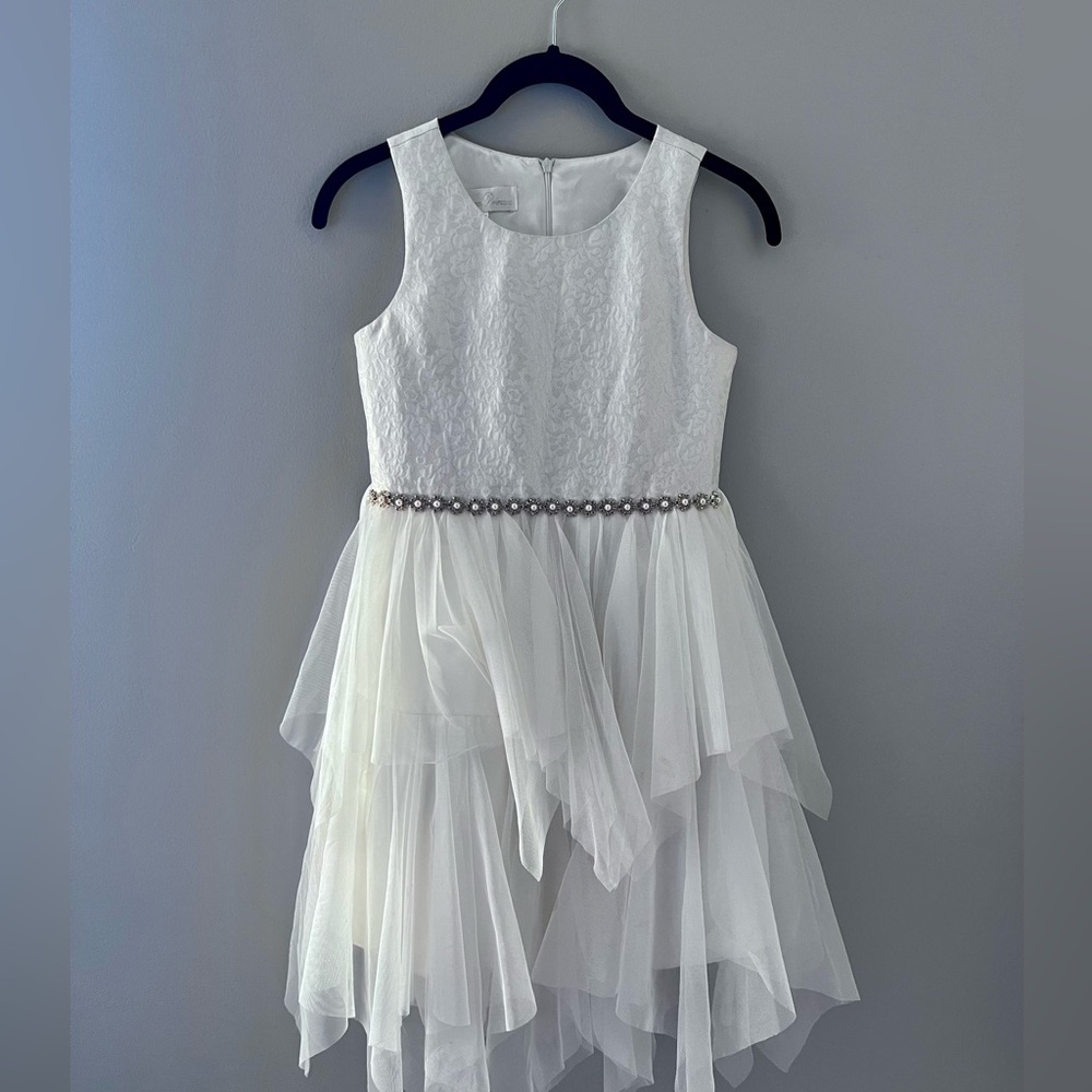 Little girl white/cream dress size 10